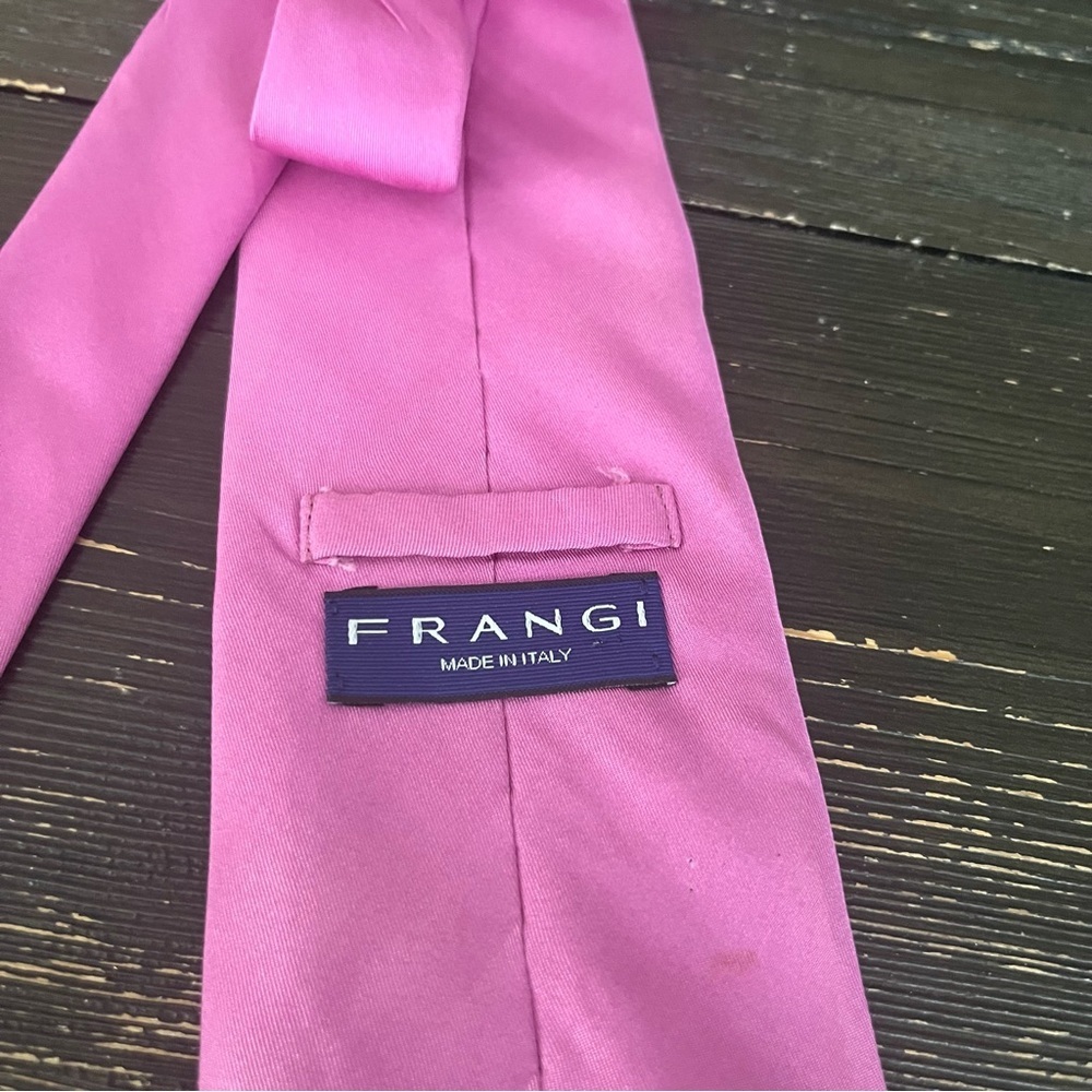 Frangi Italian Silk Tie Pink - Picture 6 of 9